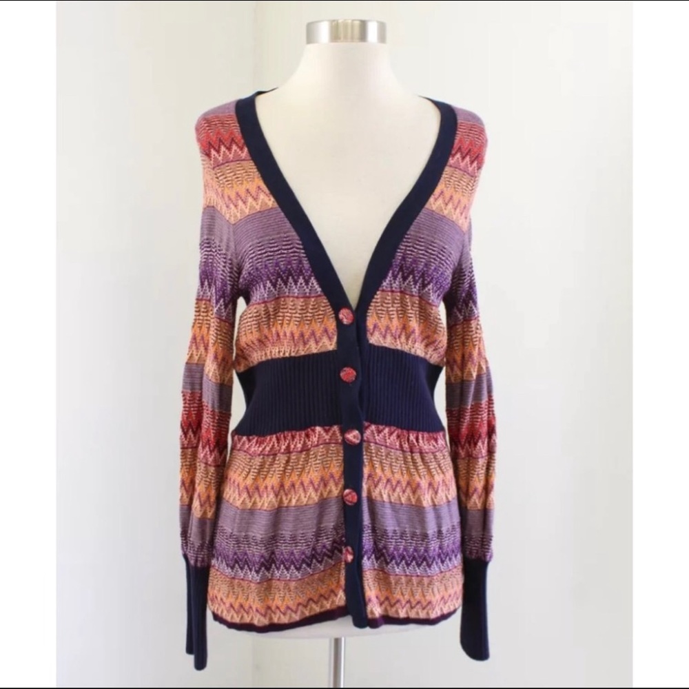 Lovely Anthropologie Moss Fiamma chevron sweater